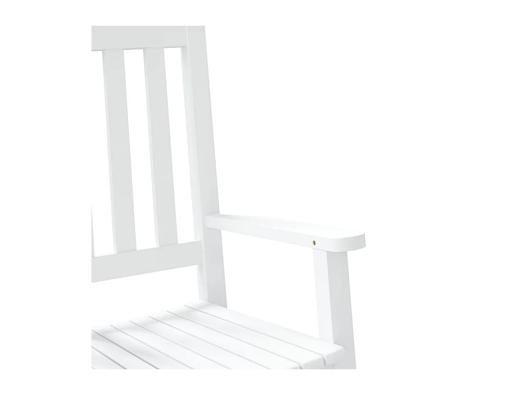 Chaise à bascule enfants blanc bois de peuplier massif