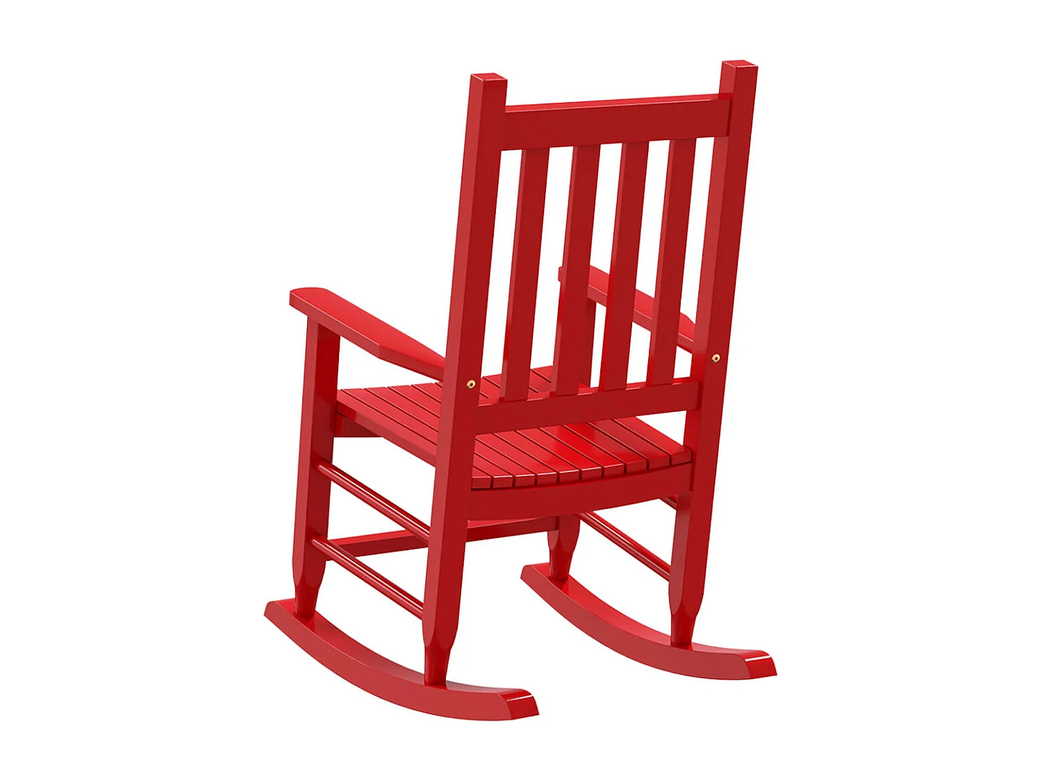 Cadeiras de baloiço infantis 2 pcs álamo maciço vermelho