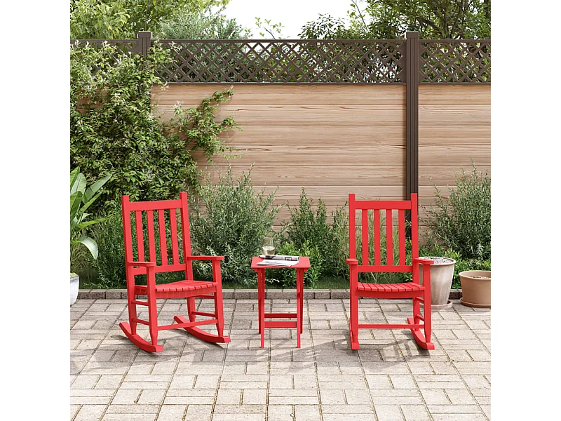 Cadeiras de baloiço infantis 2 pcs álamo maciço vermelho