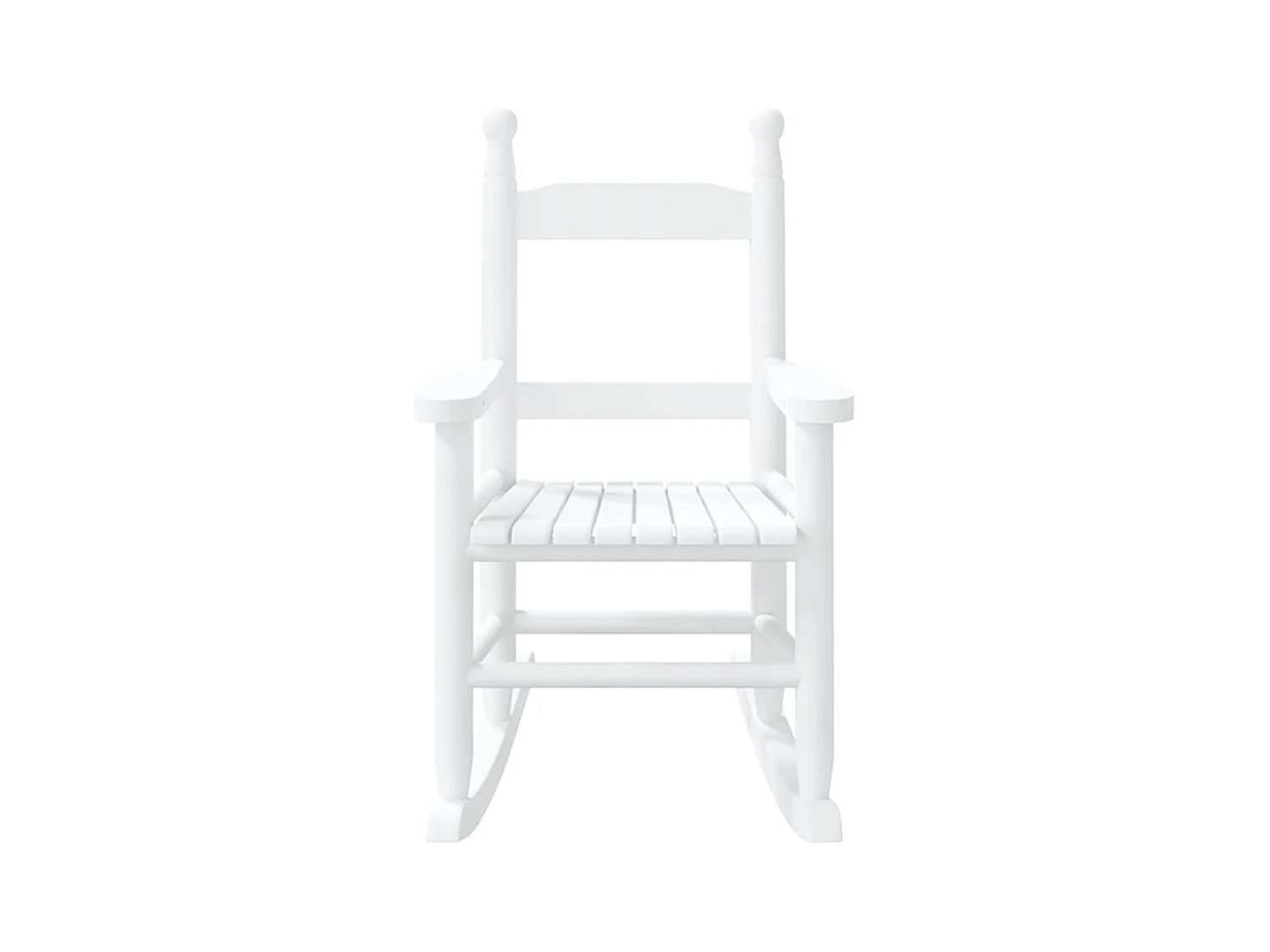 Chaise à bascule enfants blanc bois de peuplier massif