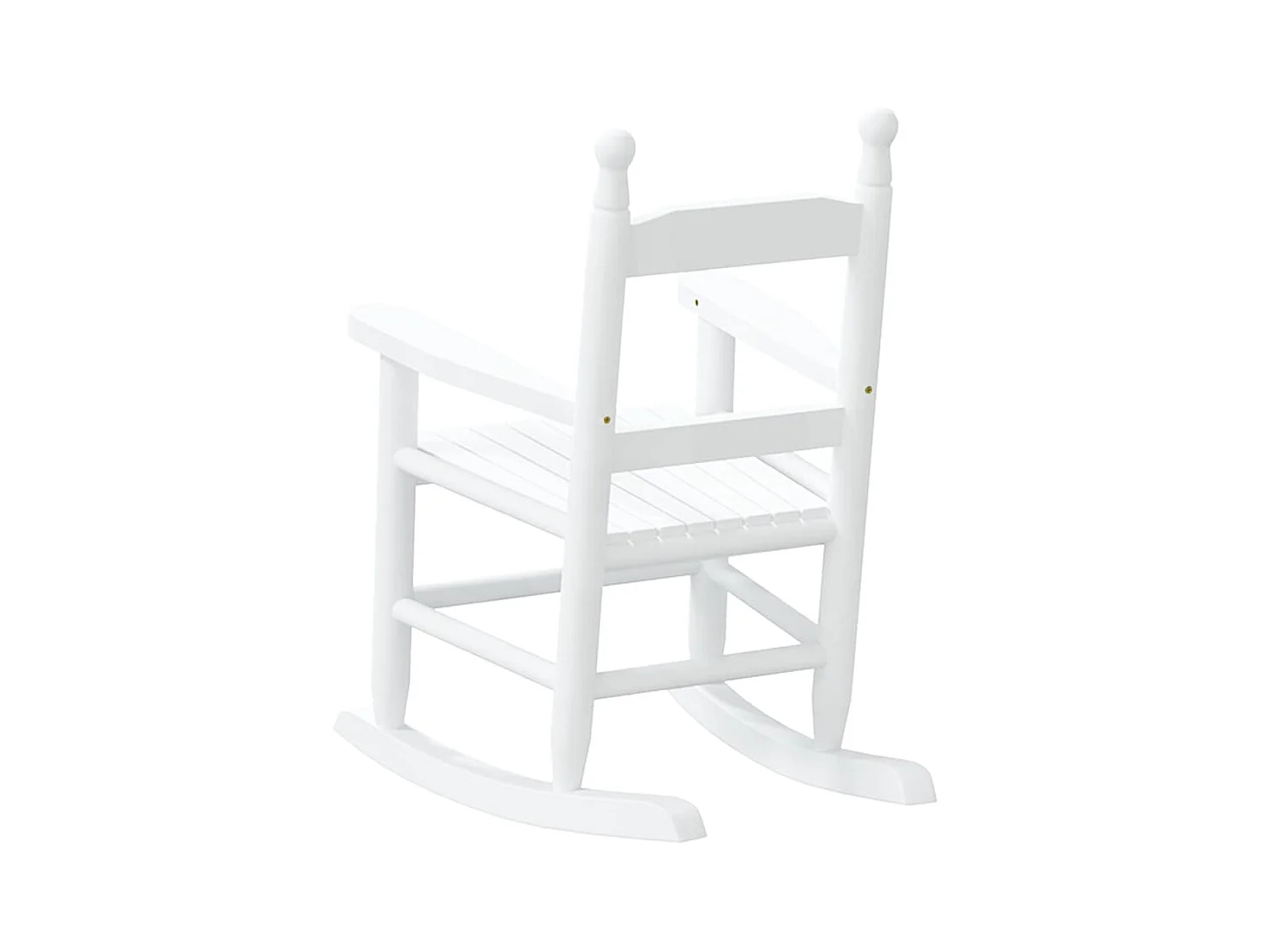 Chaise à bascule enfants blanc bois de peuplier massif