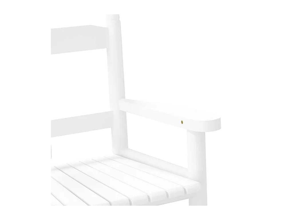 Chaise à bascule enfants blanc bois de peuplier massif