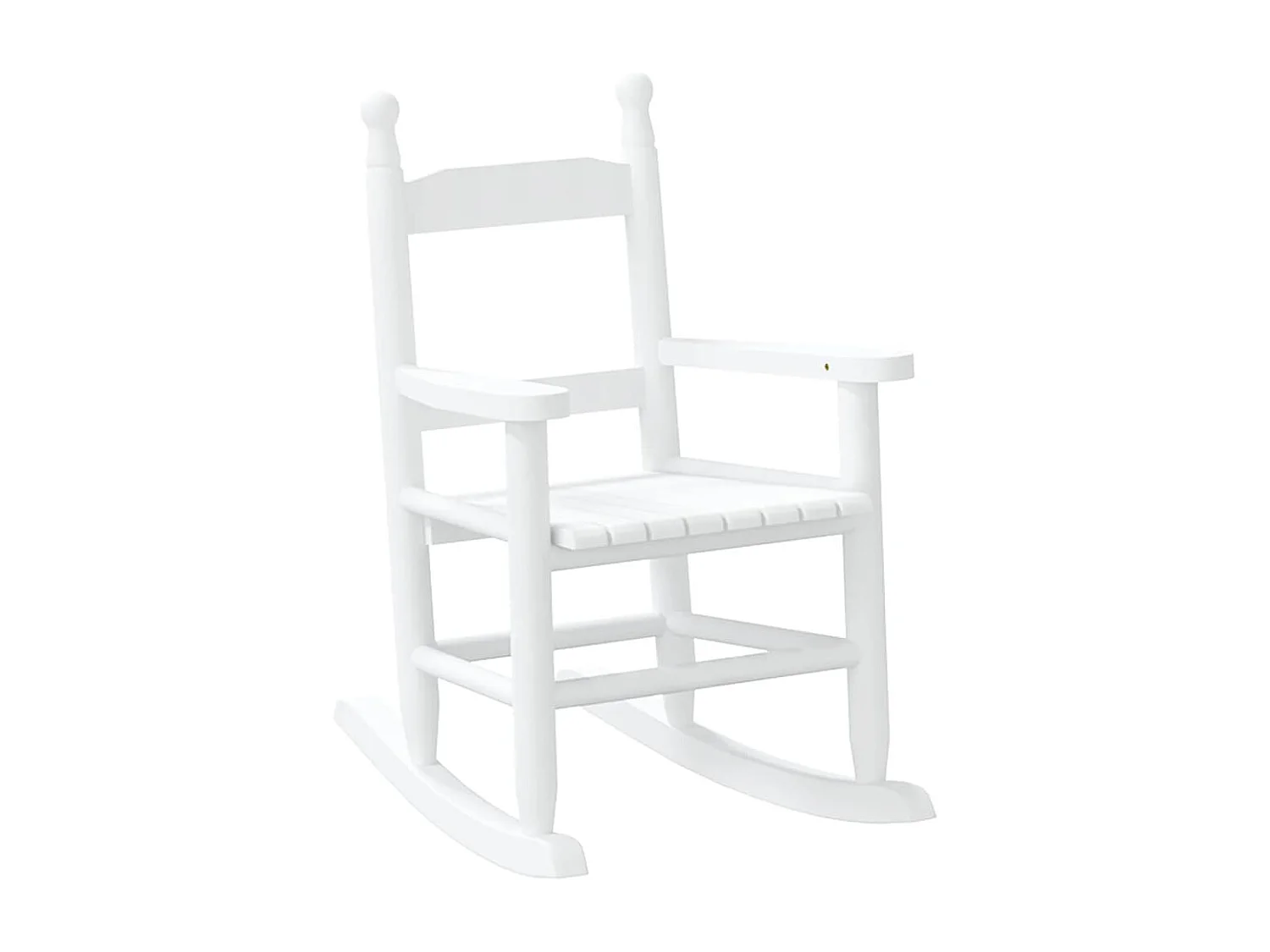 Chaise à bascule enfants blanc bois de peuplier massif