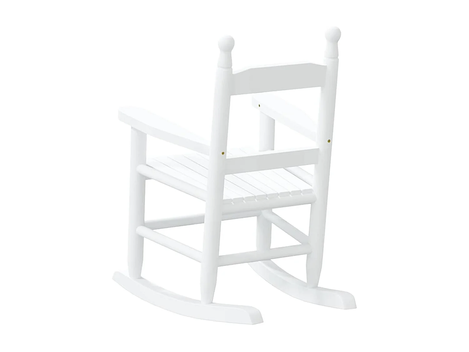 Chaise à bascule enfants blanc bois de peuplier massif