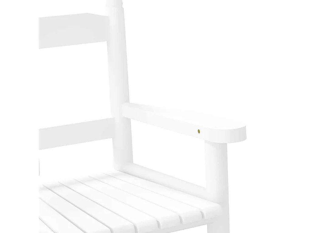 Chaise à bascule enfants blanc bois de peuplier massif