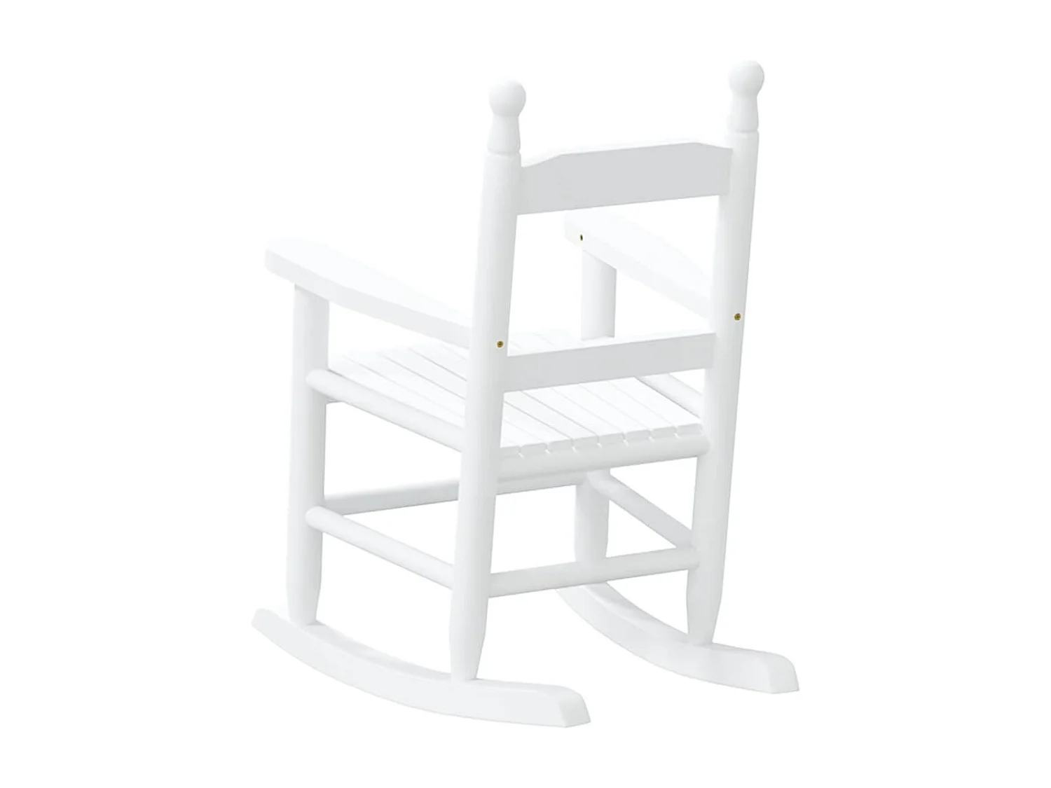 Chaises à bascule enfants lot de 2 blanc bois peuplier massif