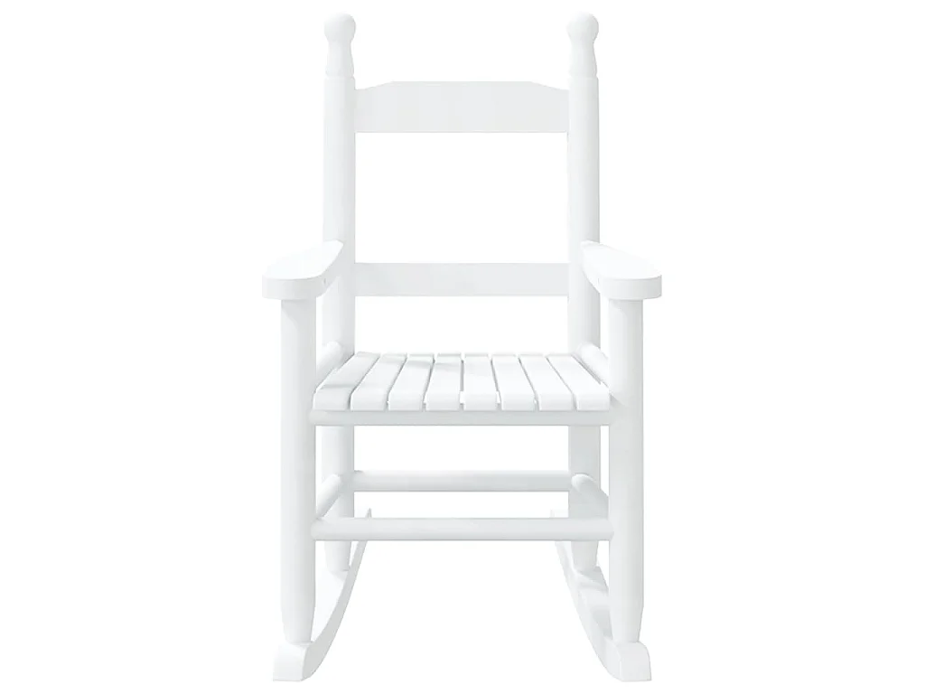 Schommelstoelen 2 st voor kinderen massief populierenhout wit