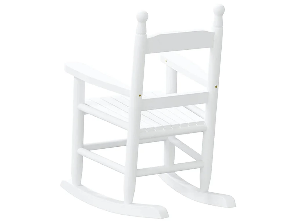 Schommelstoelen 2 st voor kinderen massief populierenhout wit