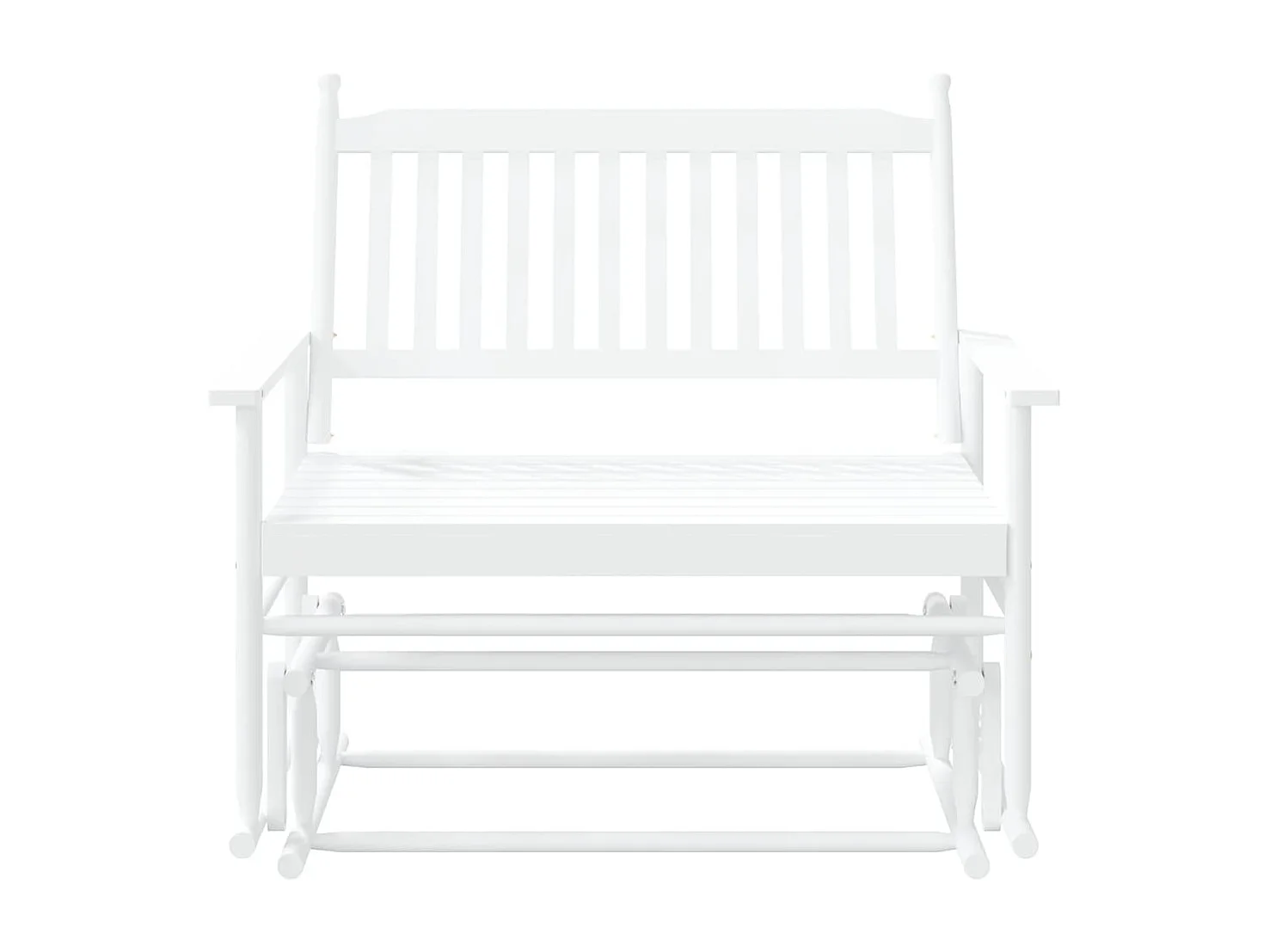Banc balancelle blanc 118x70x104,5 cm bois massif de peuplier