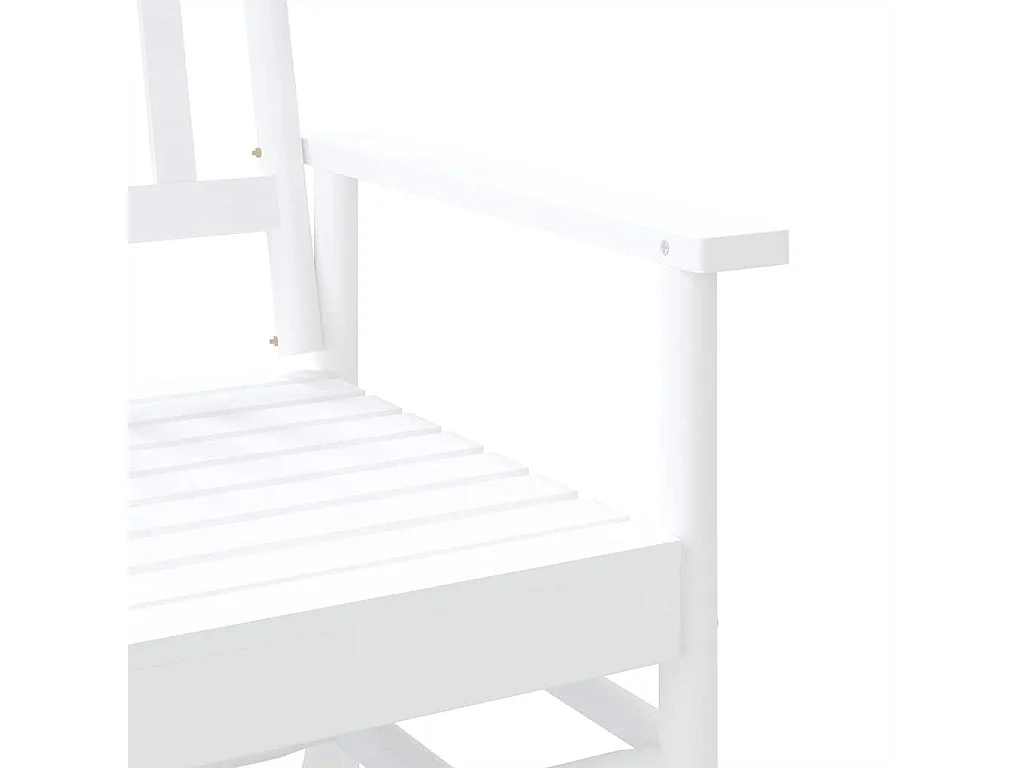 Schaukelbank Weiß 118x70x104,5 cm Massivholz Pappel