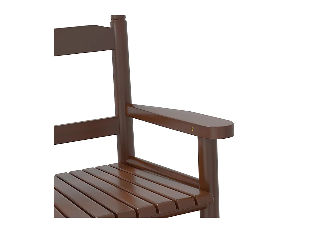 Mecedoras para niños 2 uds madera maciza de álamo marrónes