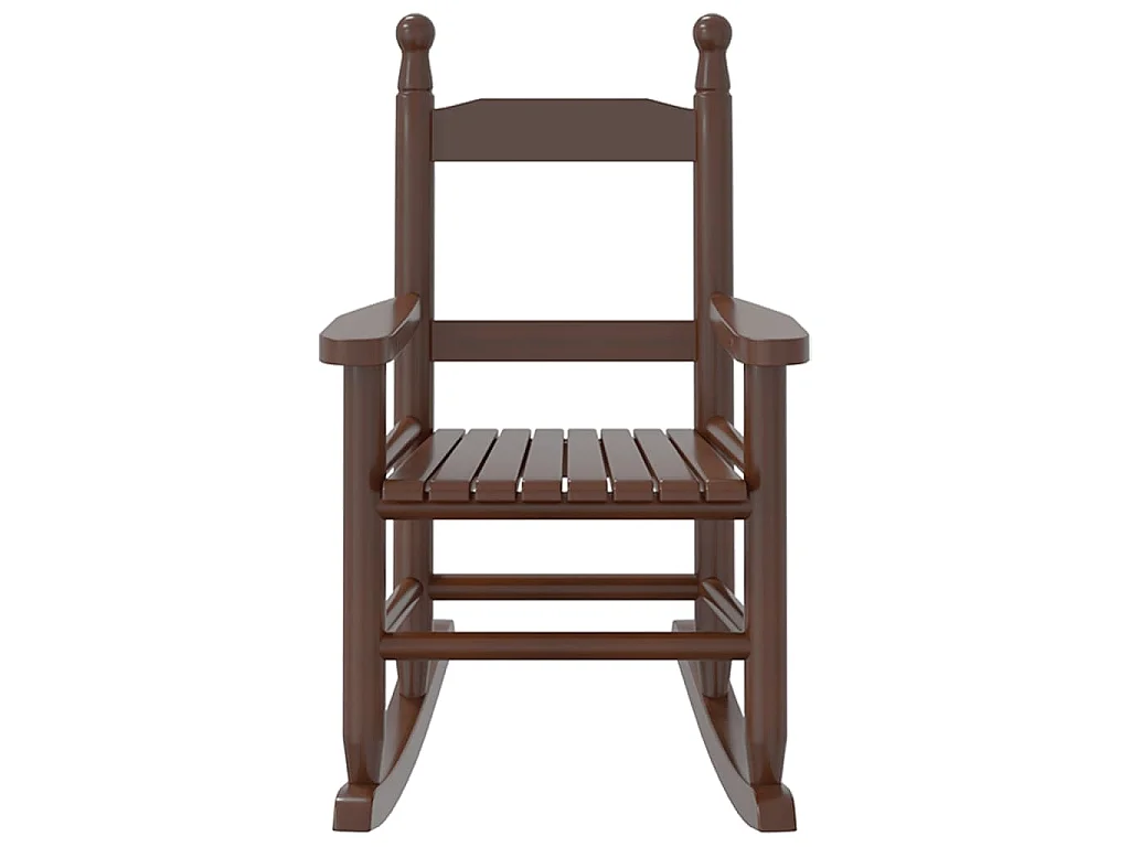 Mecedoras para niños 2 uds madera maciza de álamo marrónes
