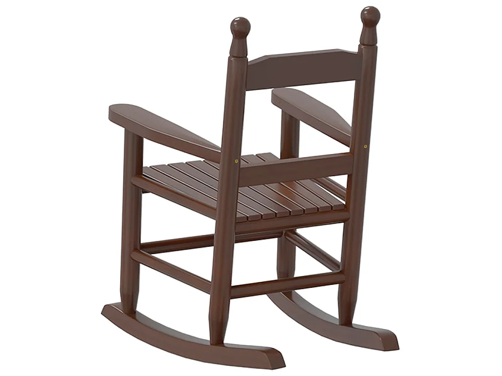 Mecedoras para niños 2 uds madera maciza de álamo marrónes