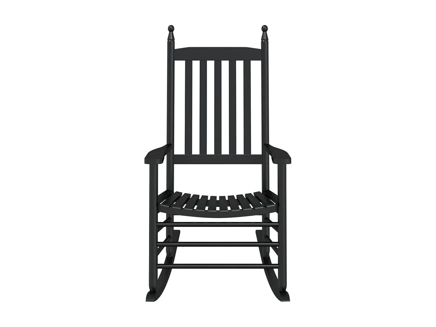 Chaises à bascule avec sièges incurvés lot de 2 noir peuplier