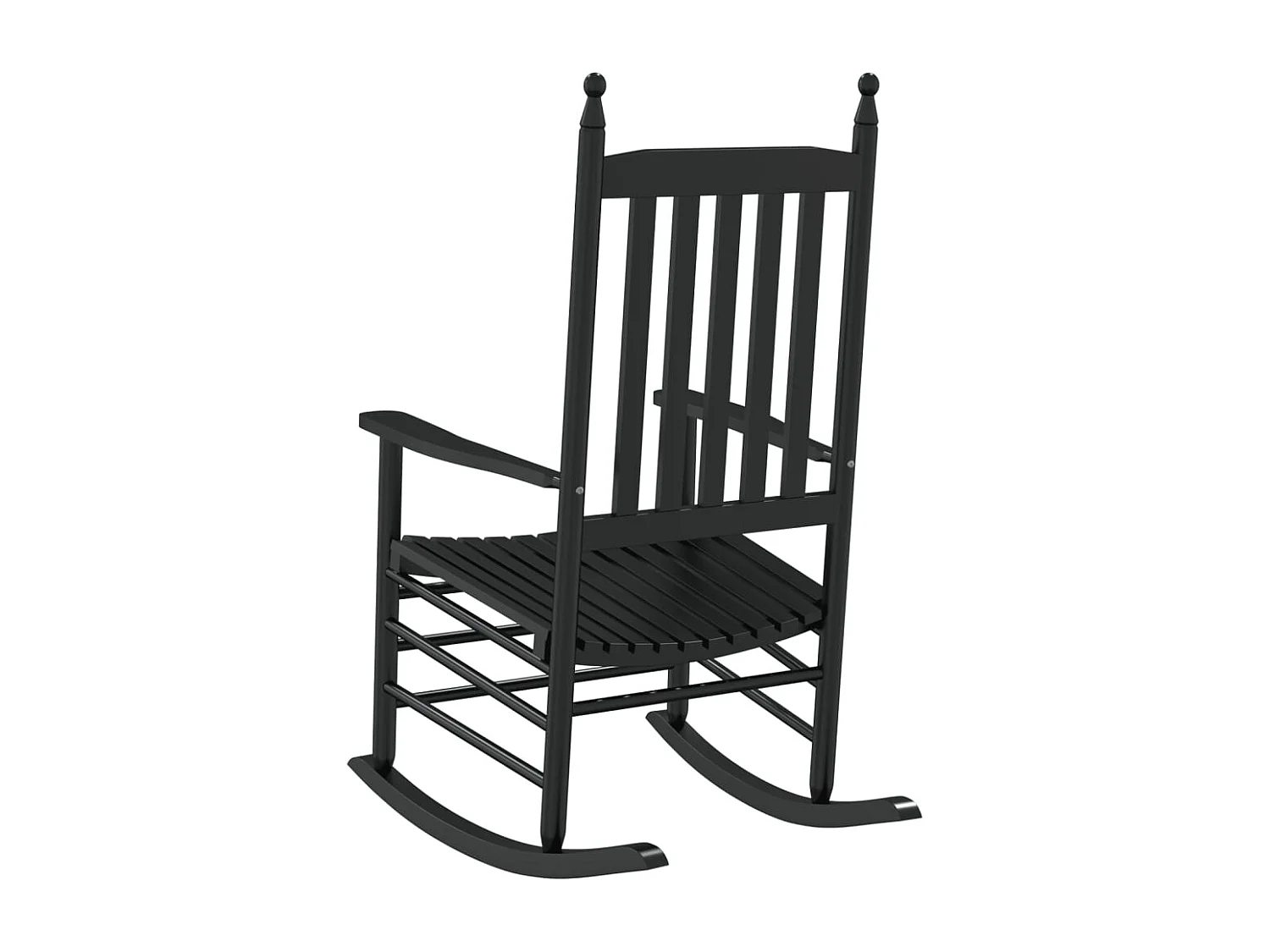 Chaises à bascule avec sièges incurvés lot de 2 noir peuplier