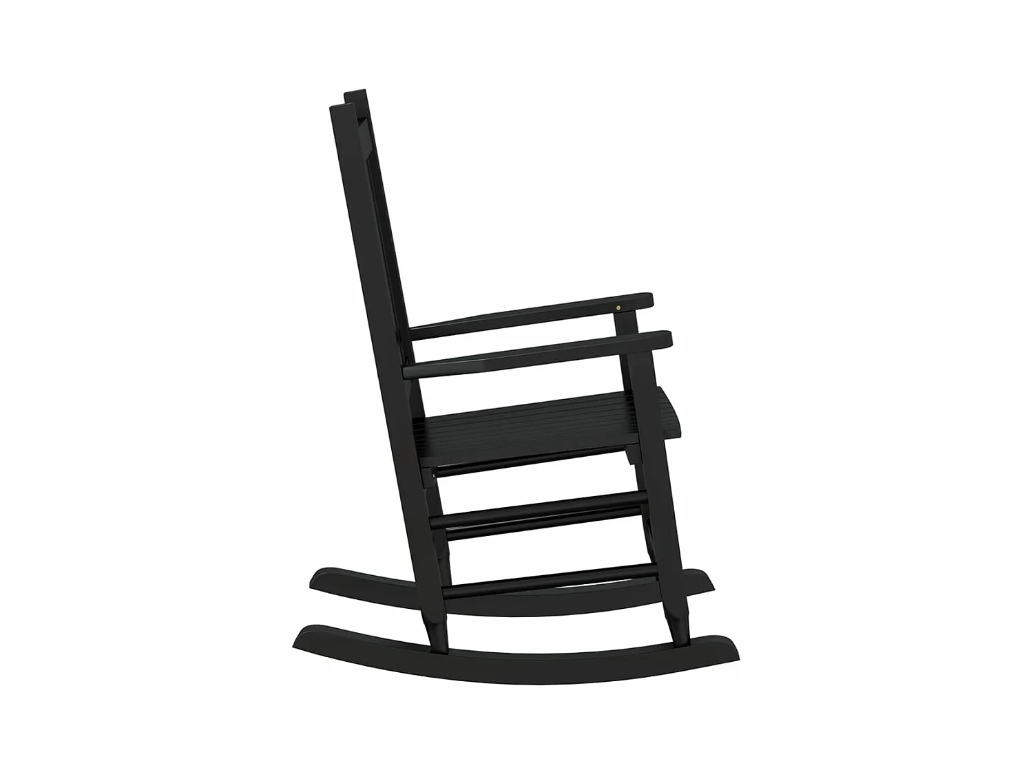 Schommelstoelen 2 st voor kinderen massief populierenhout zwart