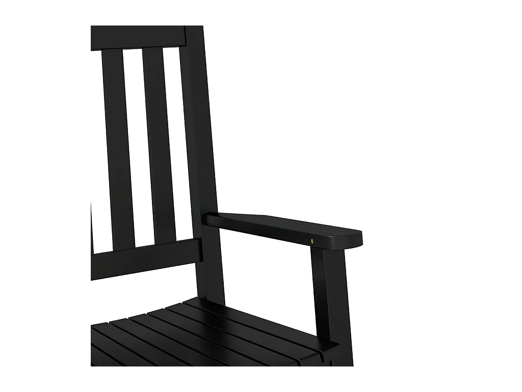 Schommelstoelen 2 st voor kinderen massief populierenhout zwart