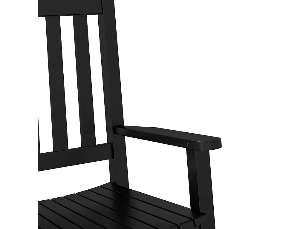 Cadeiras de baloiço infantis 2 pcs álamo maciço preto