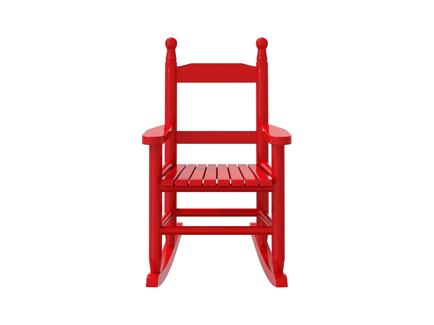 Schommelstoel voor kinderen massief populierenhout rood