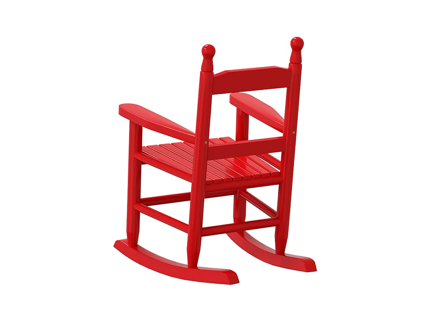 Schommelstoel voor kinderen massief populierenhout rood