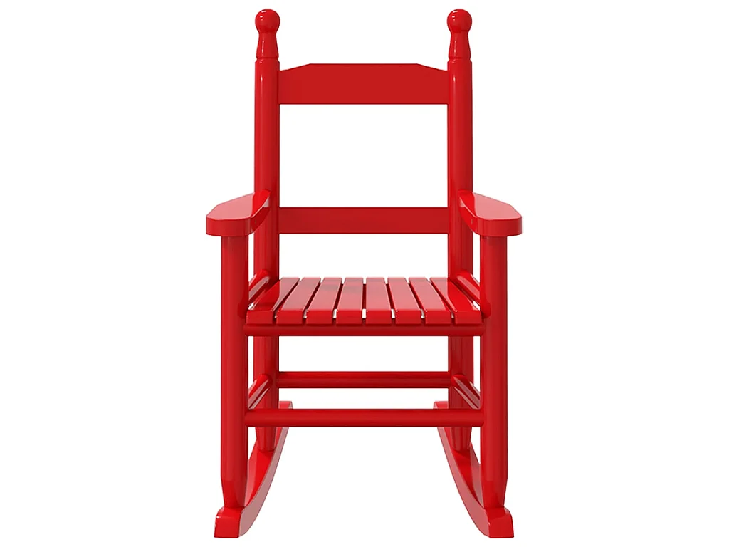 Chaise à bascule enfants rouge bois de peuplier massif