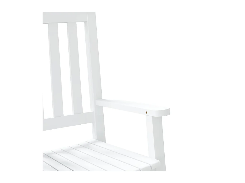 Chaises à bascule enfants lot de 2 blanc bois peuplier massif