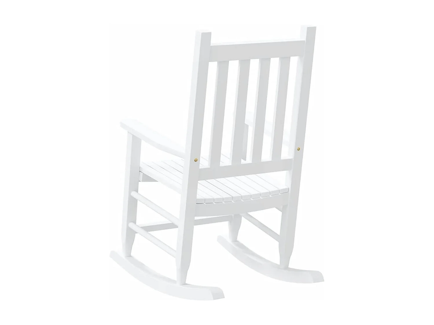 Cadeiras de baloiço infantis 2 pcs álamo maciço branco