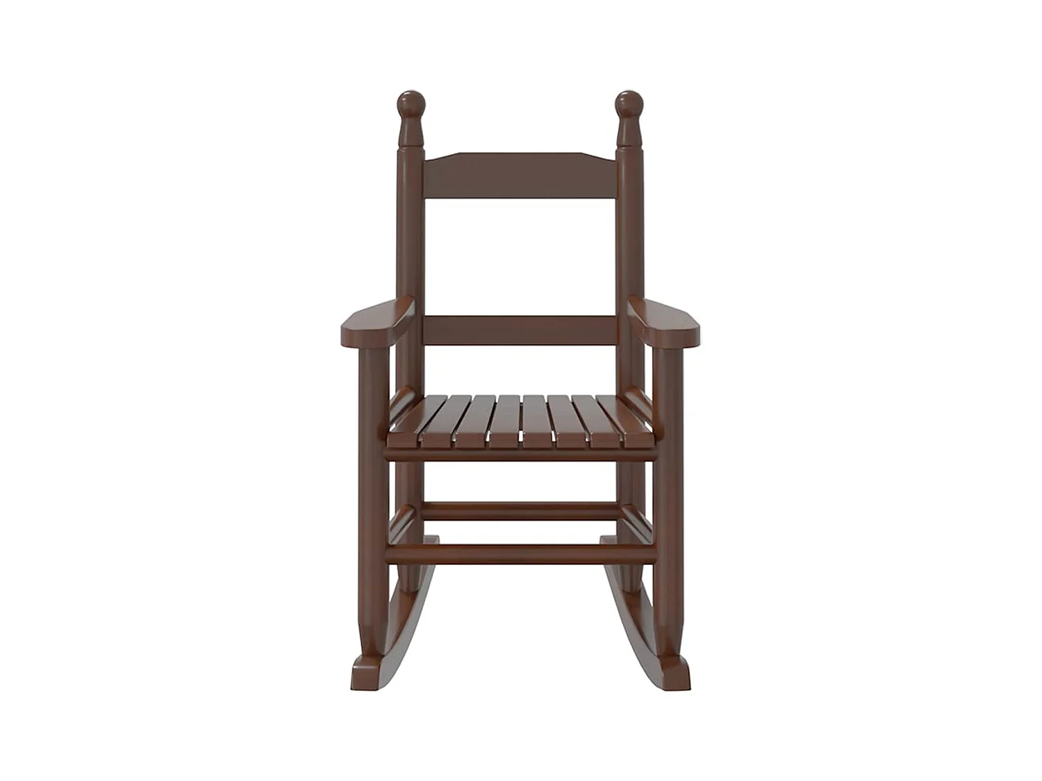 Chaise à bascule enfants marron bois de peuplier massif