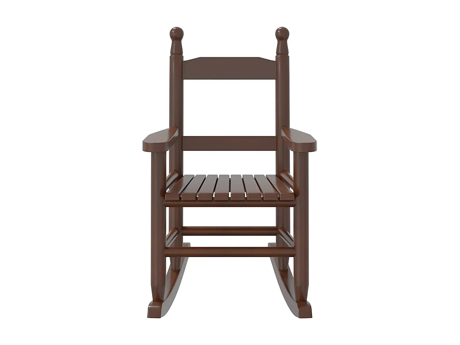 Chaise à bascule enfants marron bois de peuplier massif