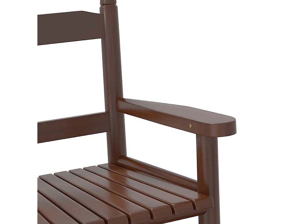 Chaise à bascule enfants marron bois de peuplier massif