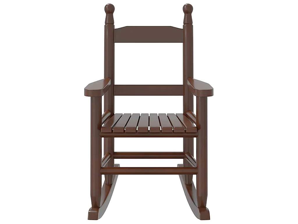 Mecedora para niños madera maciza de álamo marrón