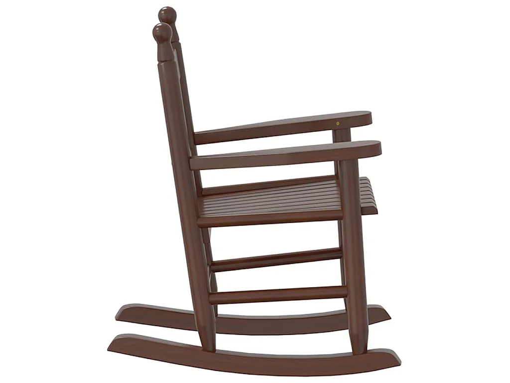 Mecedora para niños madera maciza de álamo marrón