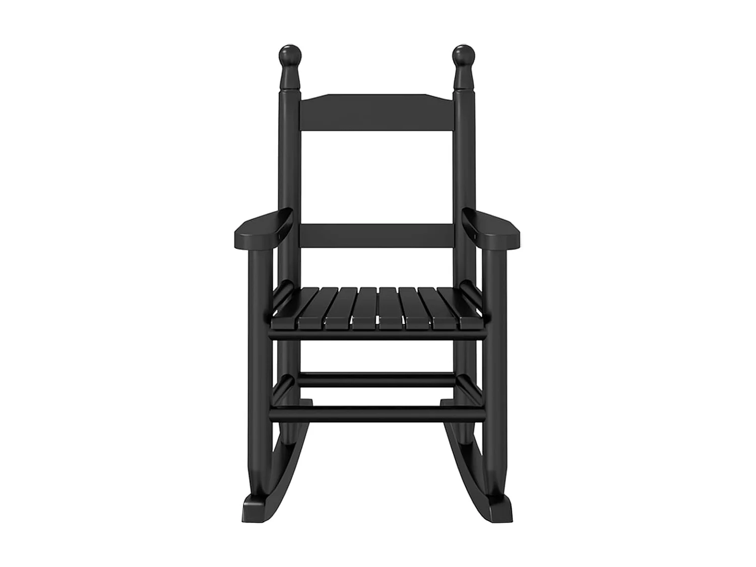 Chaises à bascule enfants lot de 2 noir bois de peuplier massif