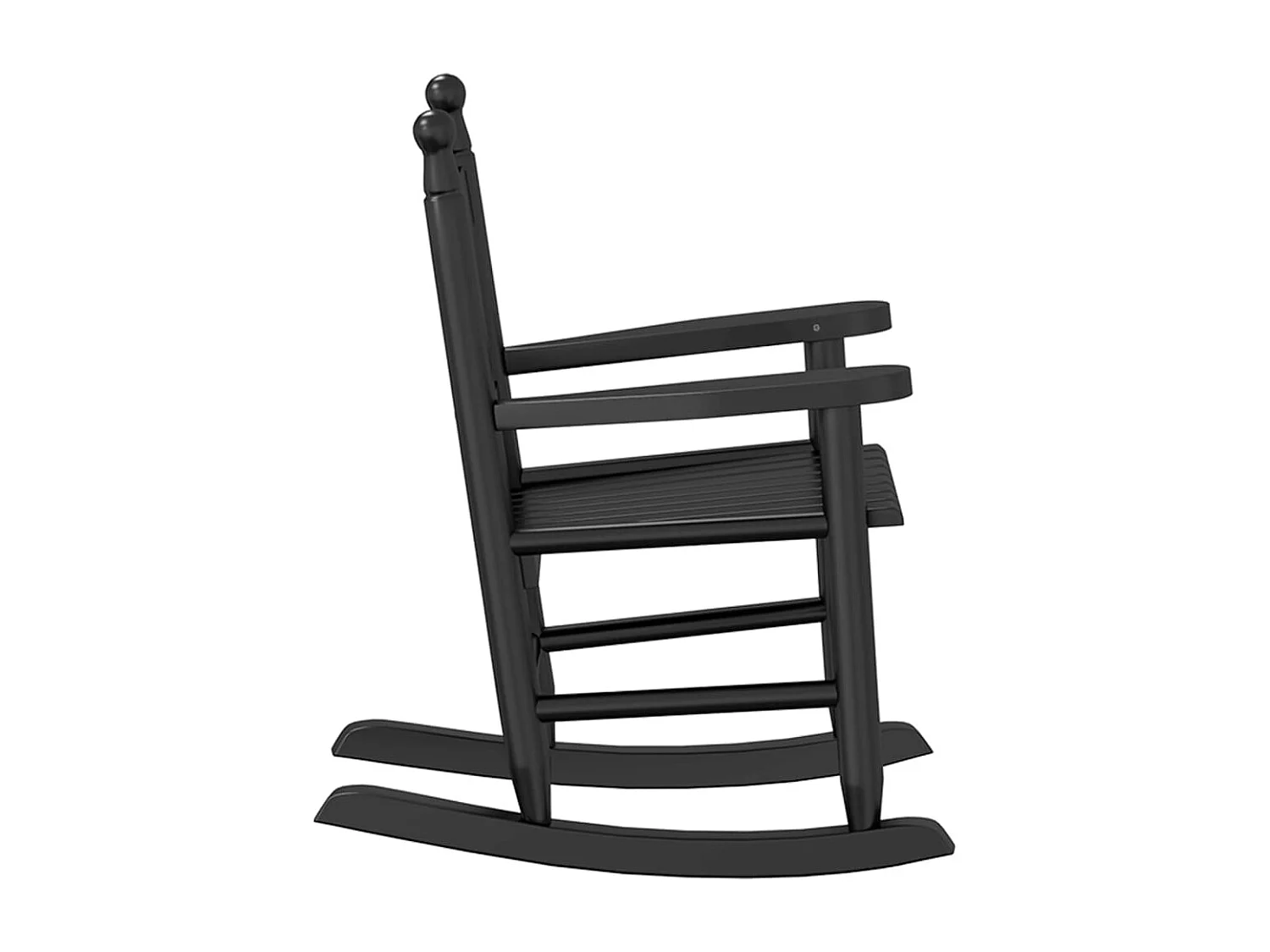 Chaises à bascule enfants lot de 2 noir bois de peuplier massif