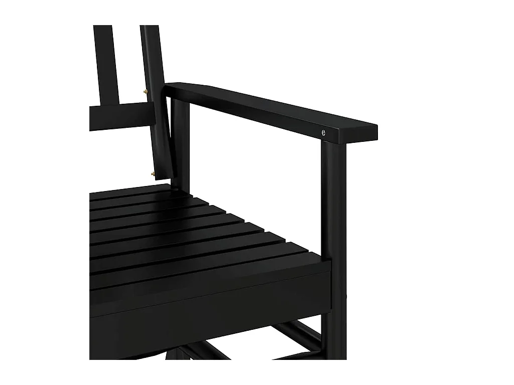 Schuifbankje 118x70x104,5 cm massief populierenhout zwart