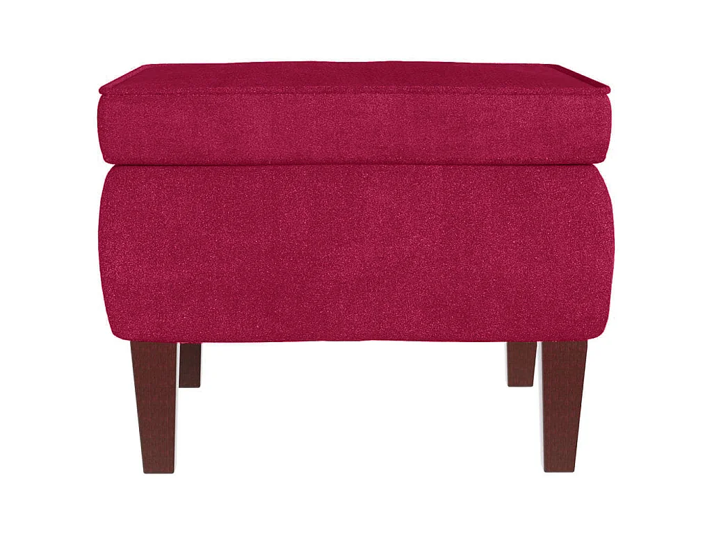 Sedia a dondolo con schienale alto in velluto rosso vino Legno