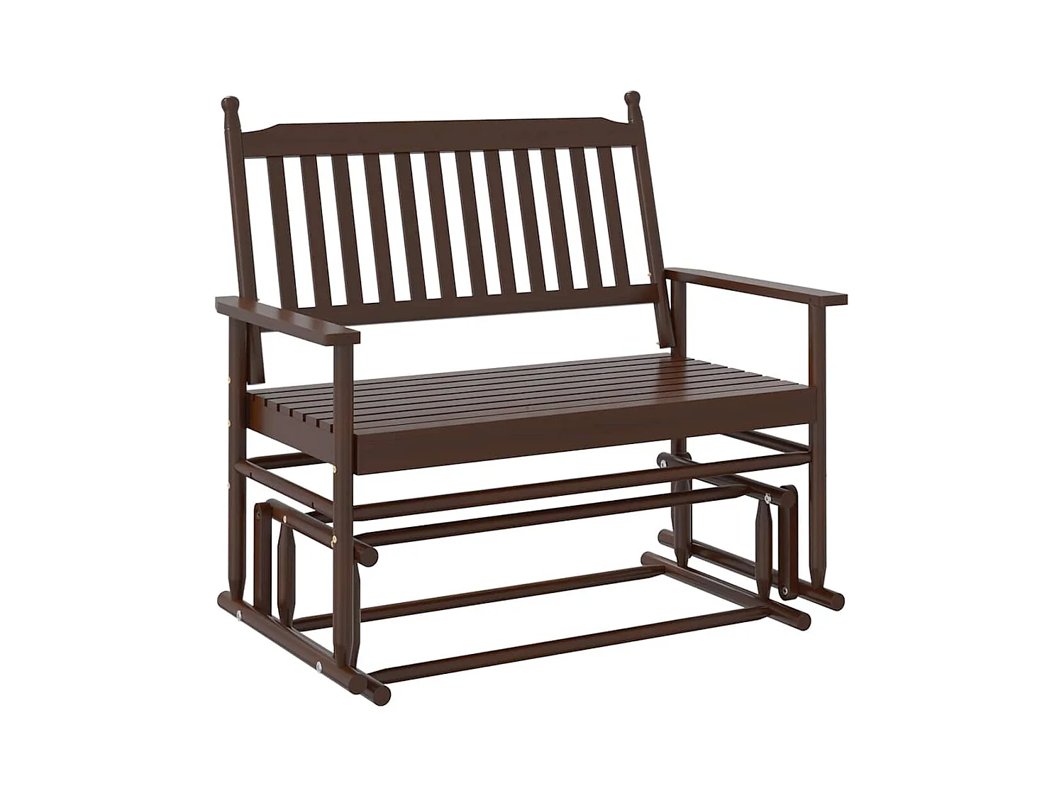 Banc balancelle marron 118x70x104,5 cm bois massif de peuplier