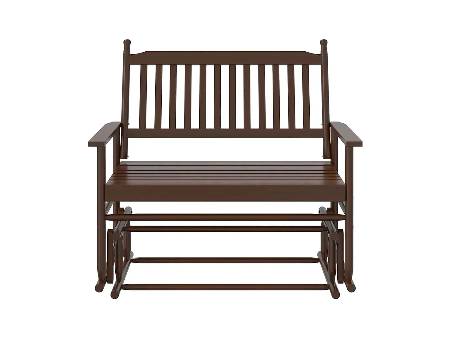 Banc balancelle marron 118x70x104,5 cm bois massif de peuplier