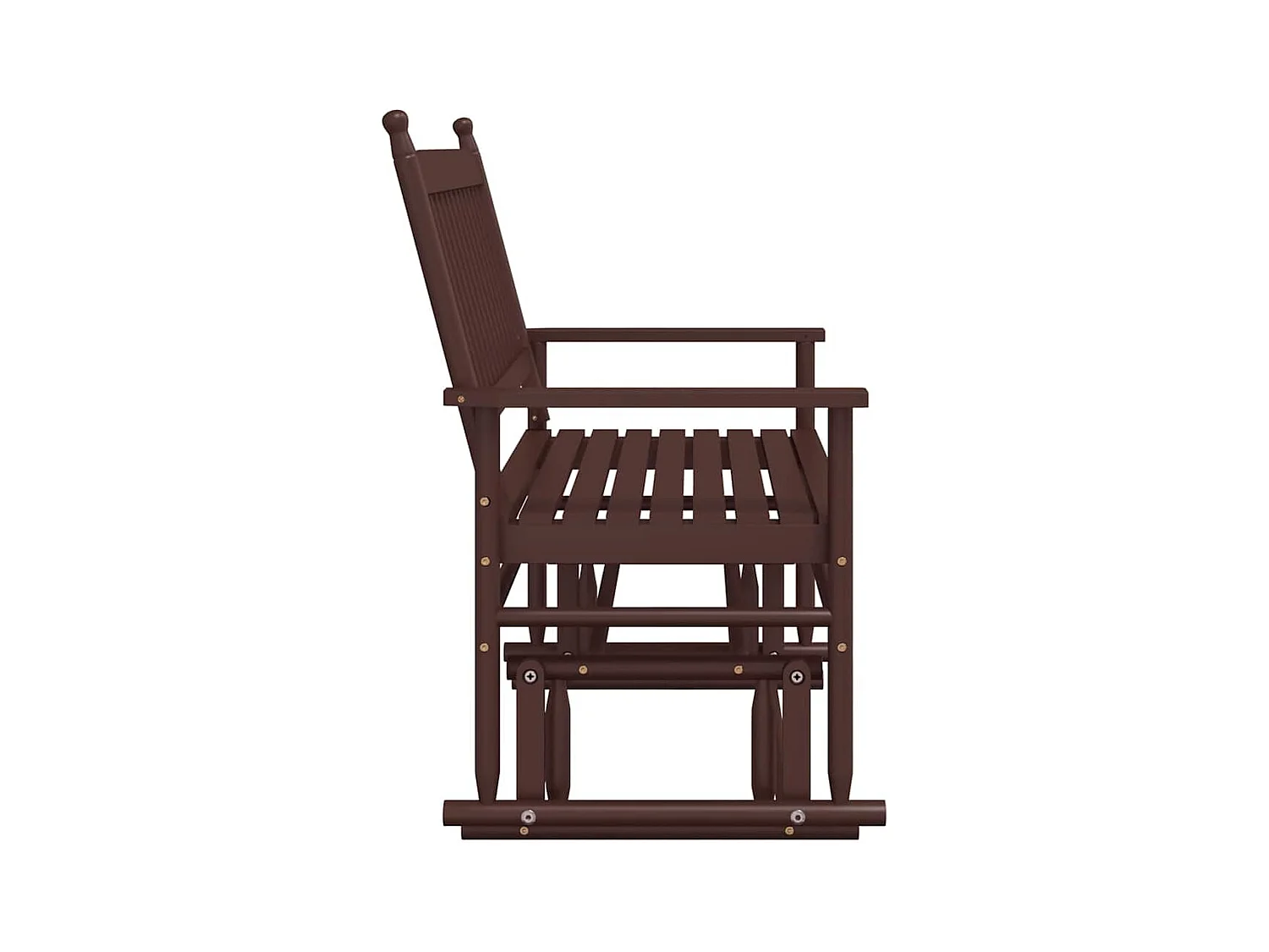 Banc balancelle marron 118x70x104,5 cm bois massif de peuplier