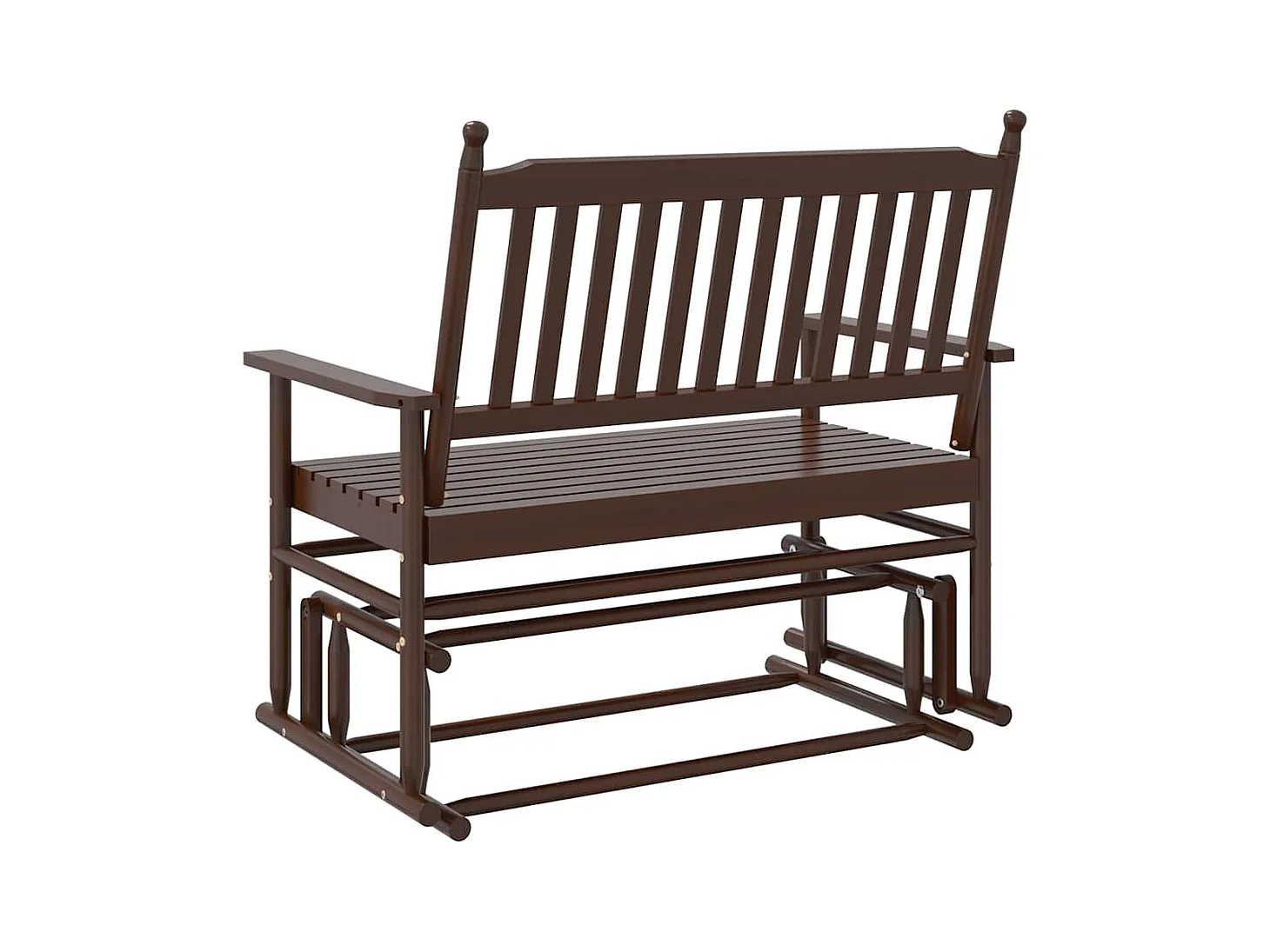 Banc balancelle marron 118x70x104,5 cm bois massif de peuplier