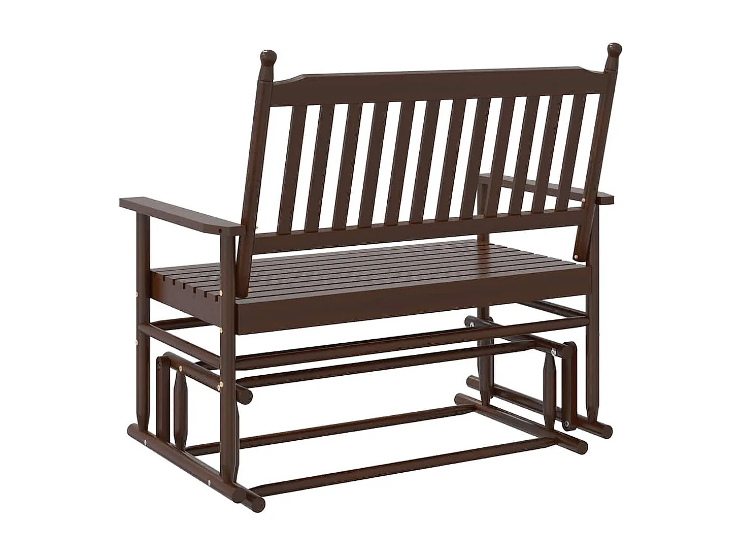 Banc balancelle marron 118x70x104,5 cm bois massif de peuplier