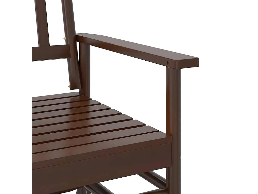 Schaukelbank Braun 118x70x104,5 cm Massivholz Pappel