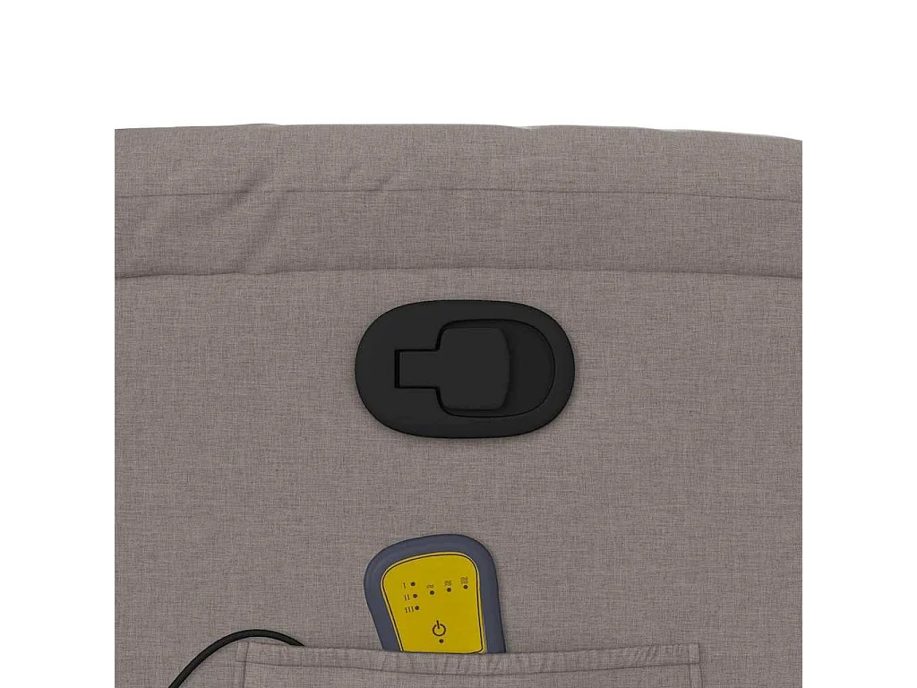 Massagesessel Taupe Stoff