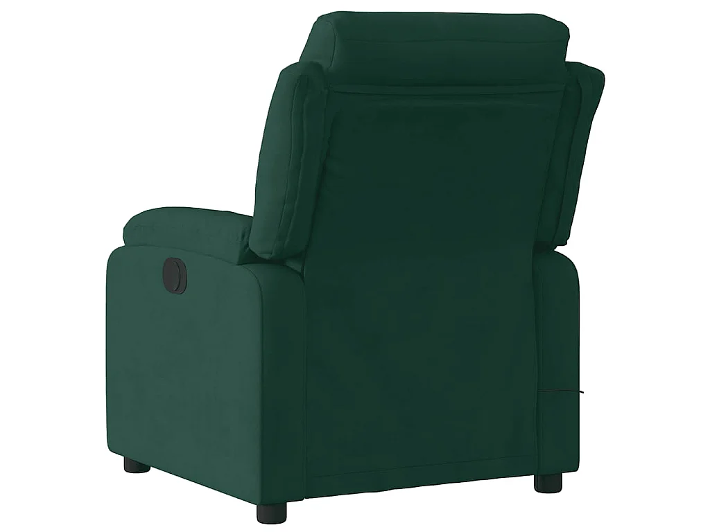 Massagestoel elektrisch verstelbaar fluweel donkergroen