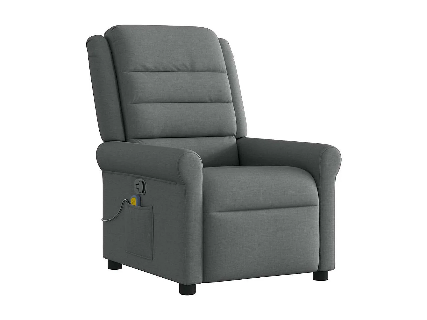 Fauteuil inclinable de massage en tissu gris foncé