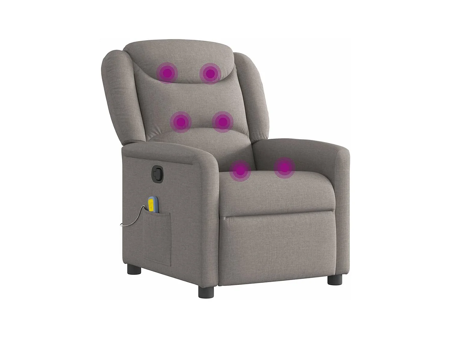 Massagestoel verstelbaar stof taupe