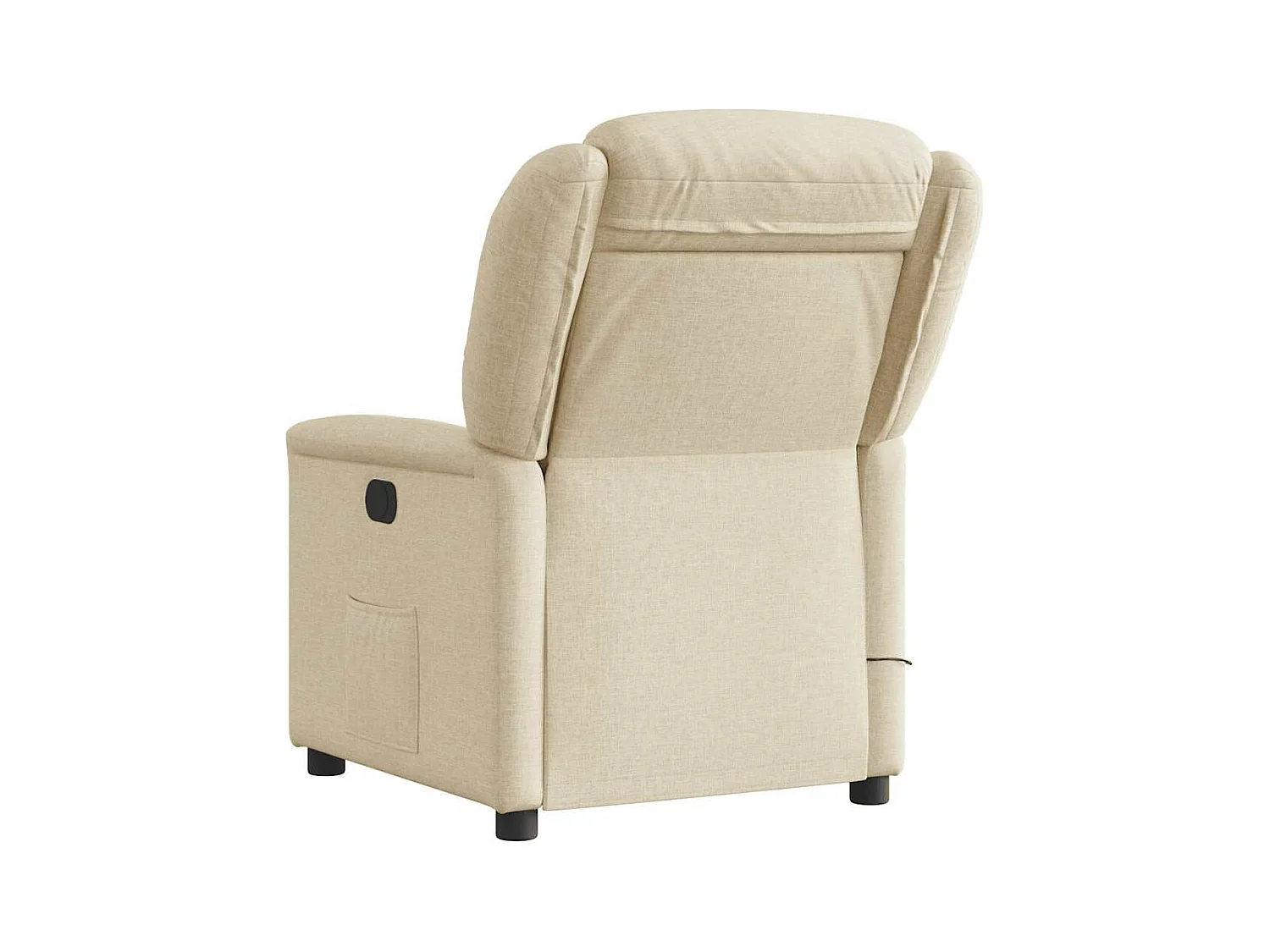 Poltrona Massaggiante Reclinabile Crema in Tessuto