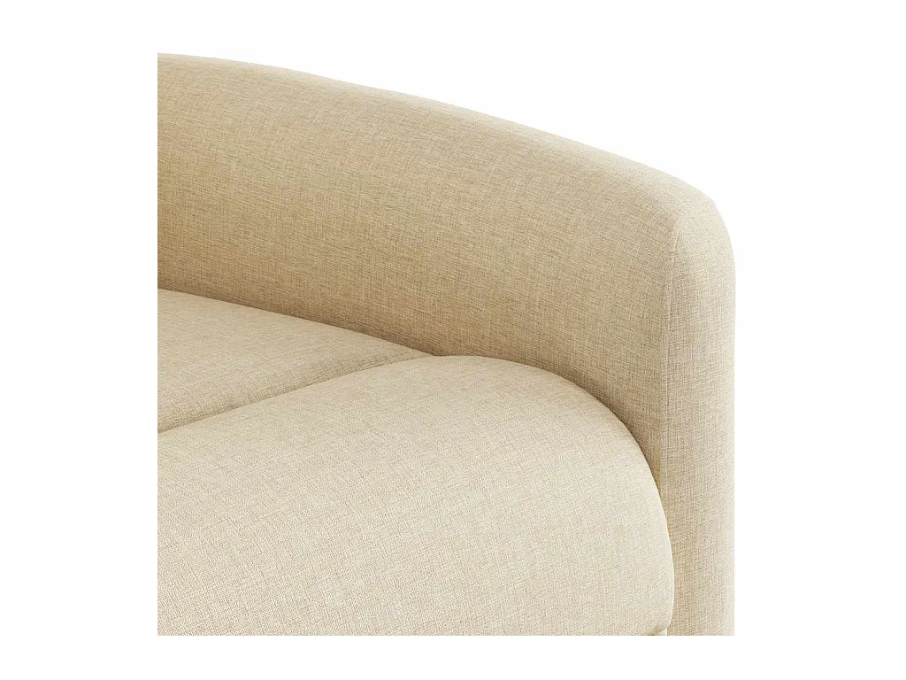 Fauteuil de massage inclinable Crème Tissu