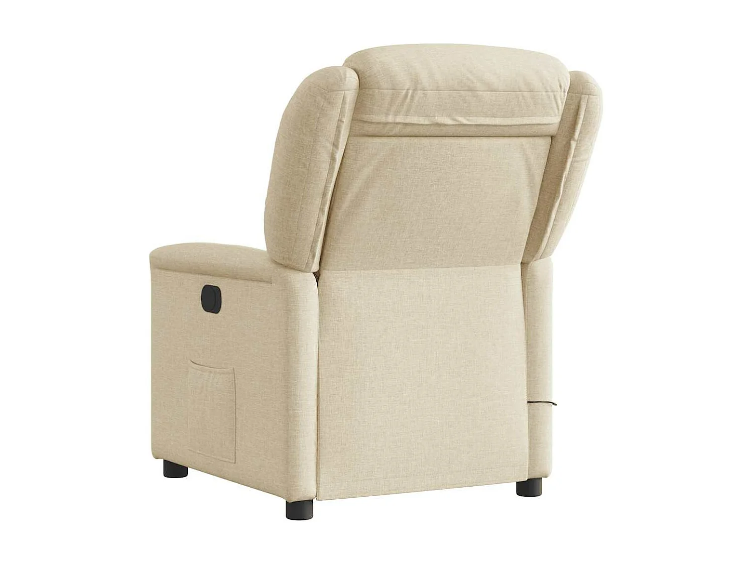 Fauteuil de massage inclinable Crème Tissu