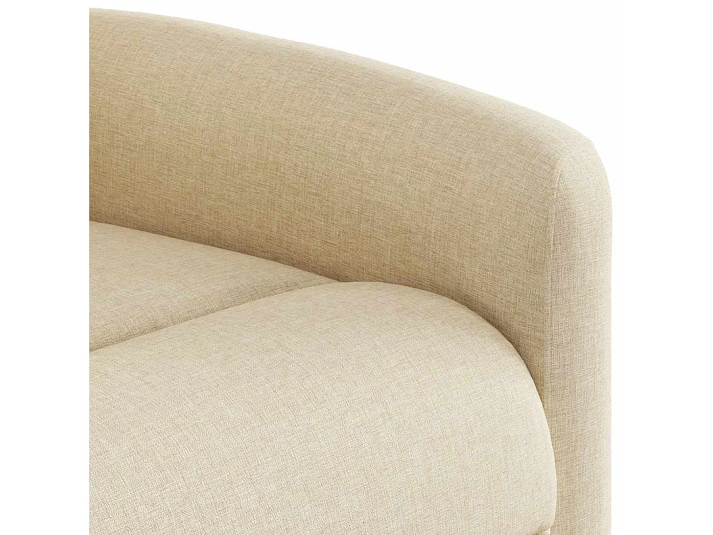 Poltrona de massagens reclinável tecido cor creme